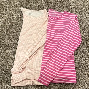 Lands End set of 2 long sleeve rash-guard shirts